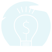 Lightbulb with dollar sign icon